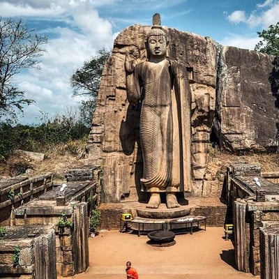 replica of Avukana Buddha statue