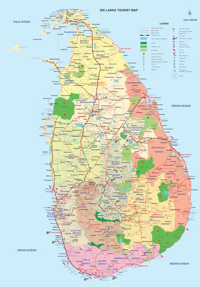 Srilanka Tourism Map