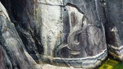 Elephant Pond Carving