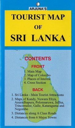 Arjunas Tourist Map of Sri Lanka