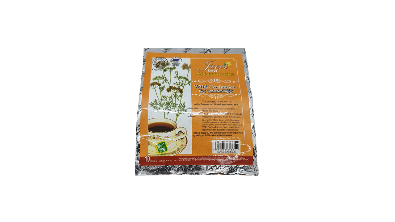 Jeevi Walkottamalli Wild Coriander (20g) 10 Tea Bags