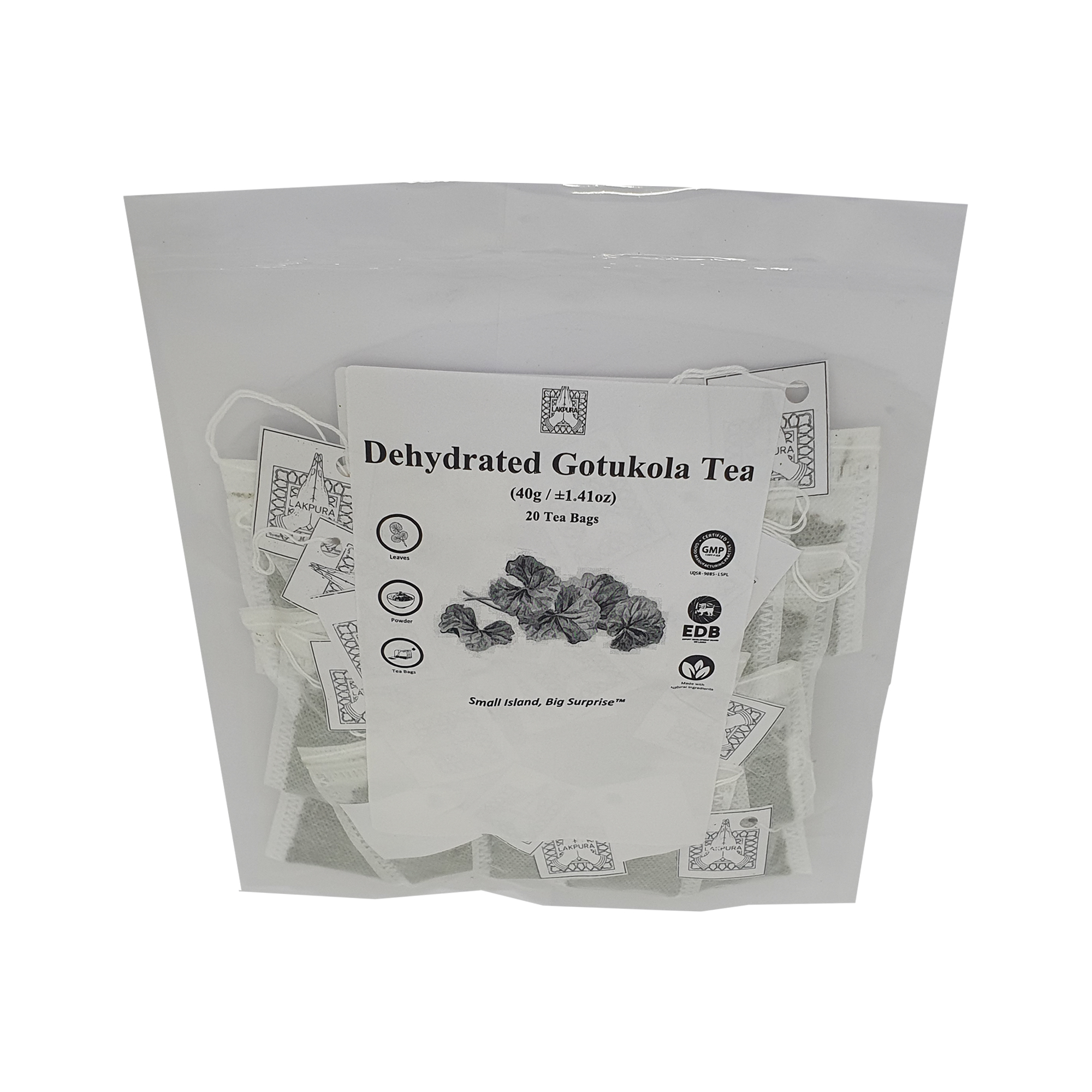 Lakpura® Dehydrated Gotukola Tea Bags (40g) 20 Tea Bags
