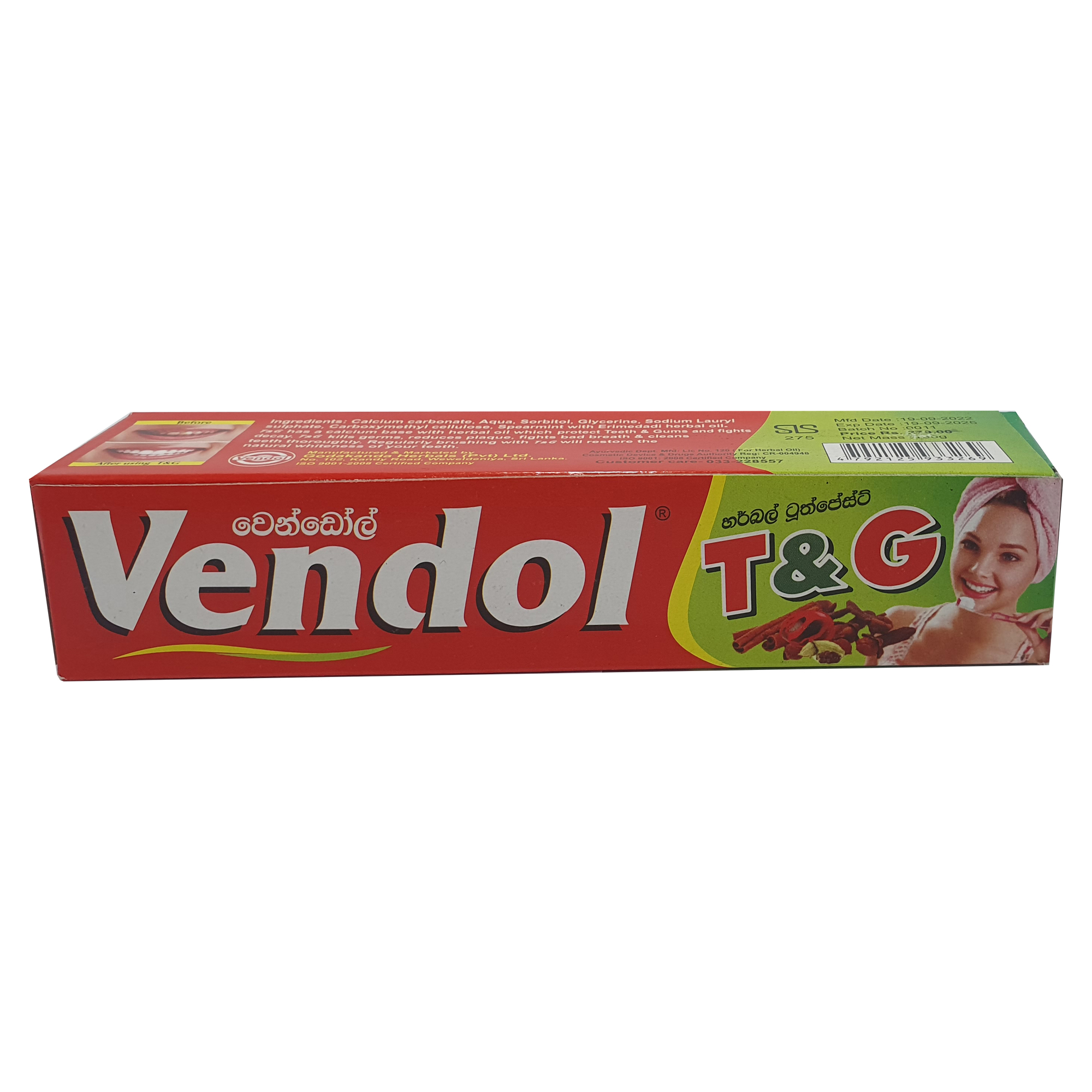 Vendol T and G Toothpaste