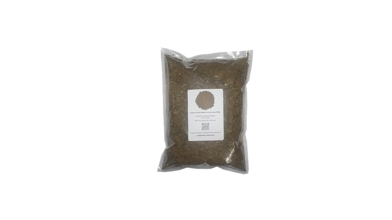 Lakpura® Wildcrafted Soursop (Guanabana, Graviola, Guyabano) Dehydrated Leaves Crushed