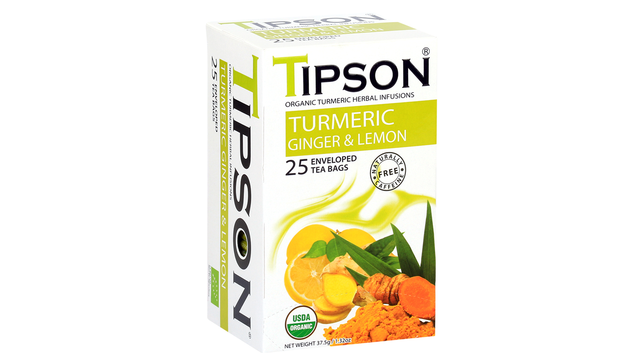 Tipson Organic Turmeric Ginger and Lemon (37.5g) 25 Enveloped Tea Bags