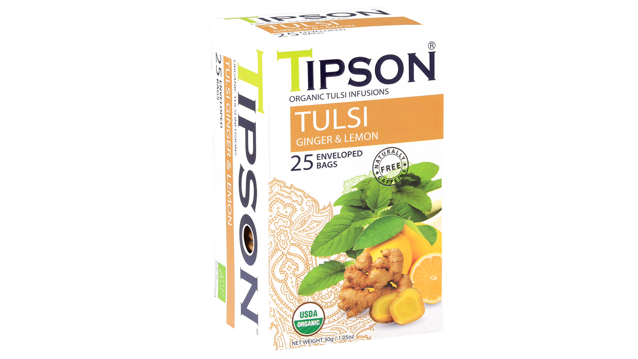 Tipson Tea Organic Tulsi With Ginger Lemon (30g) 25 Tea Bags