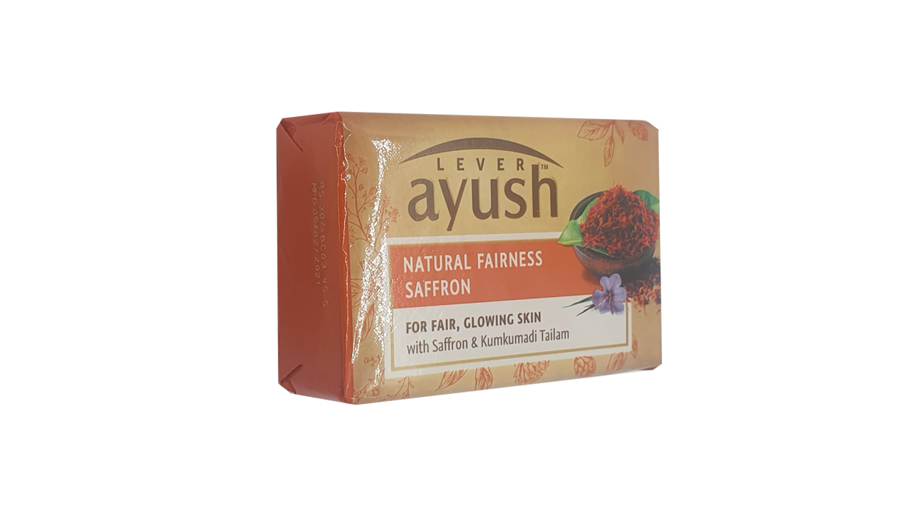 Lever Ayush Natural Fairness Saffron Soap (100g)