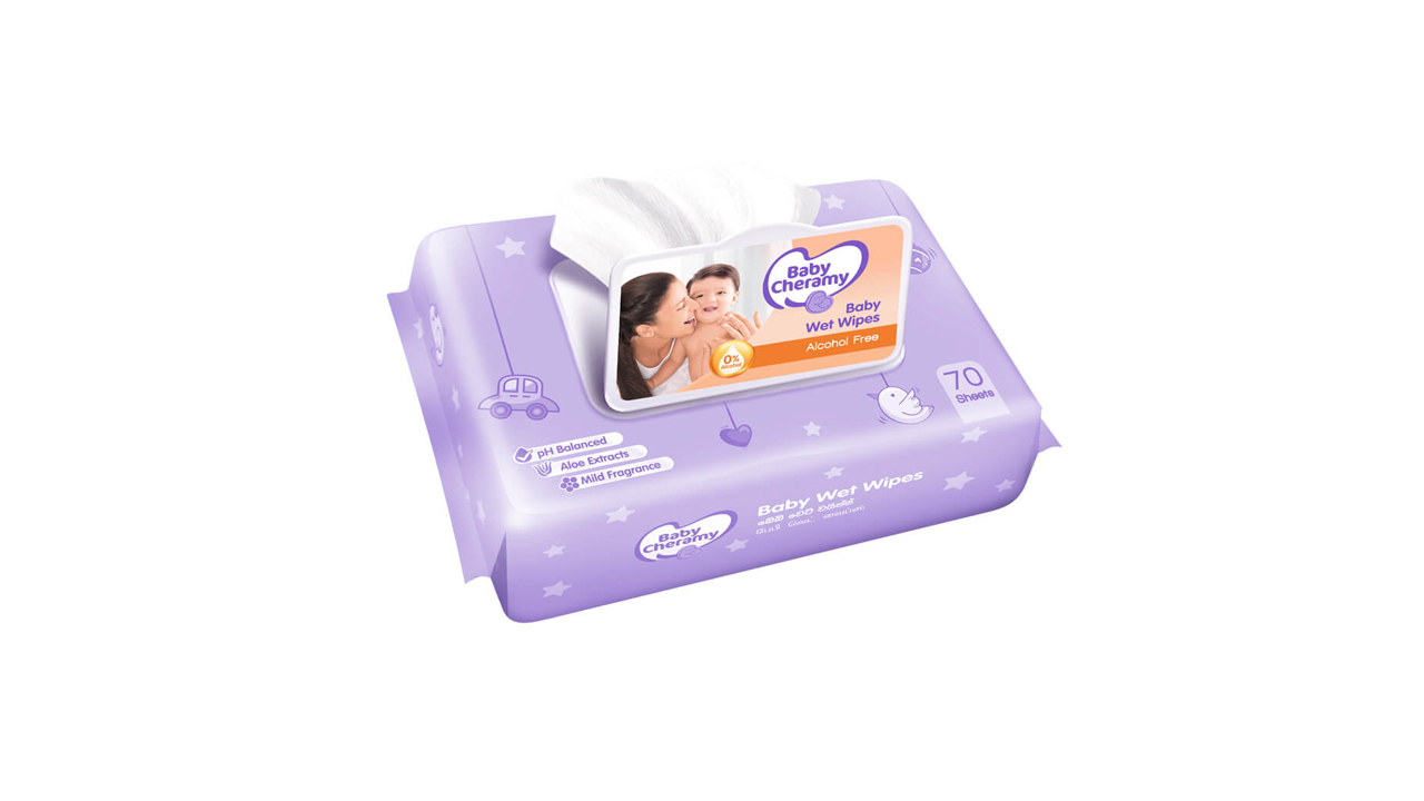 Baby Cheramy Baby Wet Wipes (70 Sheets)