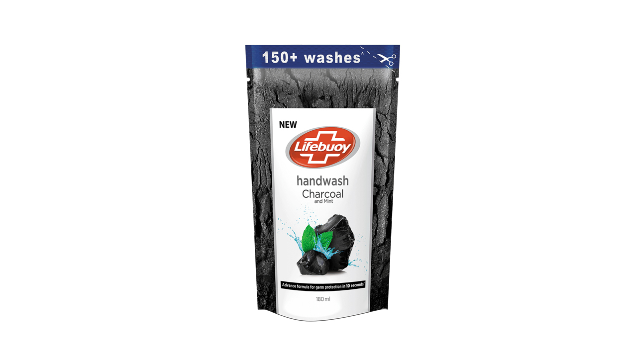 Lifebuoy Charcoal and Mint Handwash Refill Pouch (180ml)