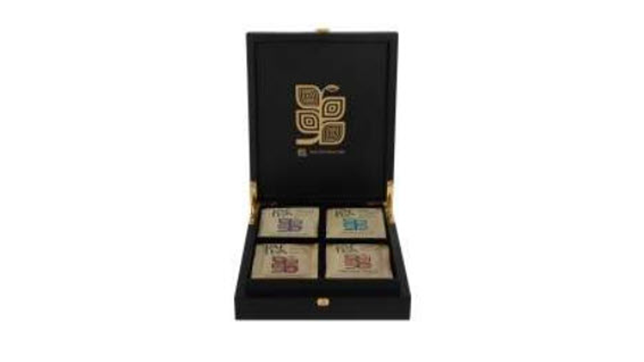 Jaf Tea Closed Top 4 Compartment Wooden Presenter