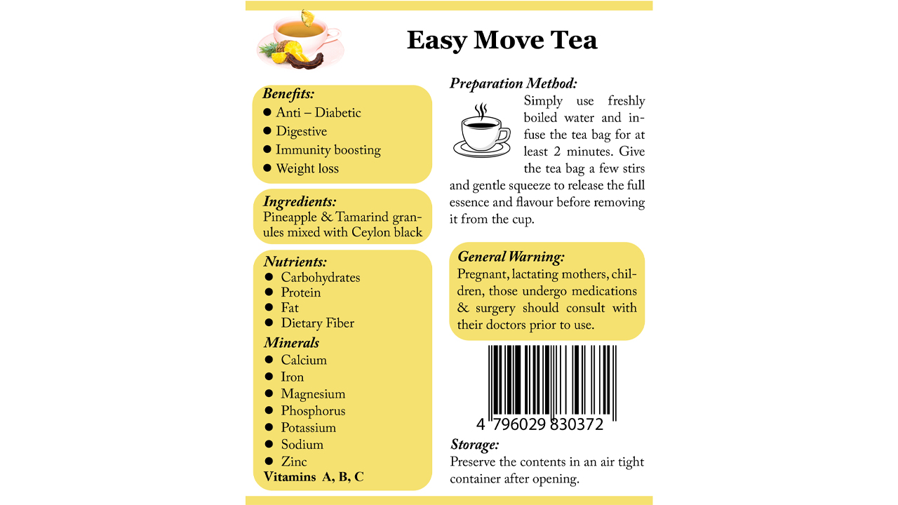 Lifetone Tamarind Pineapple Tea (Easy Move Tea) 40g