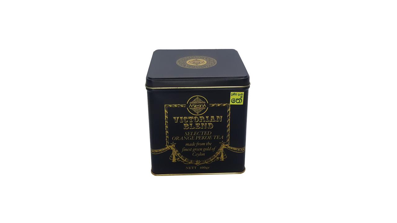 Mlesna Victorian Blend OP Leaf Tea Black Metal Caddy
