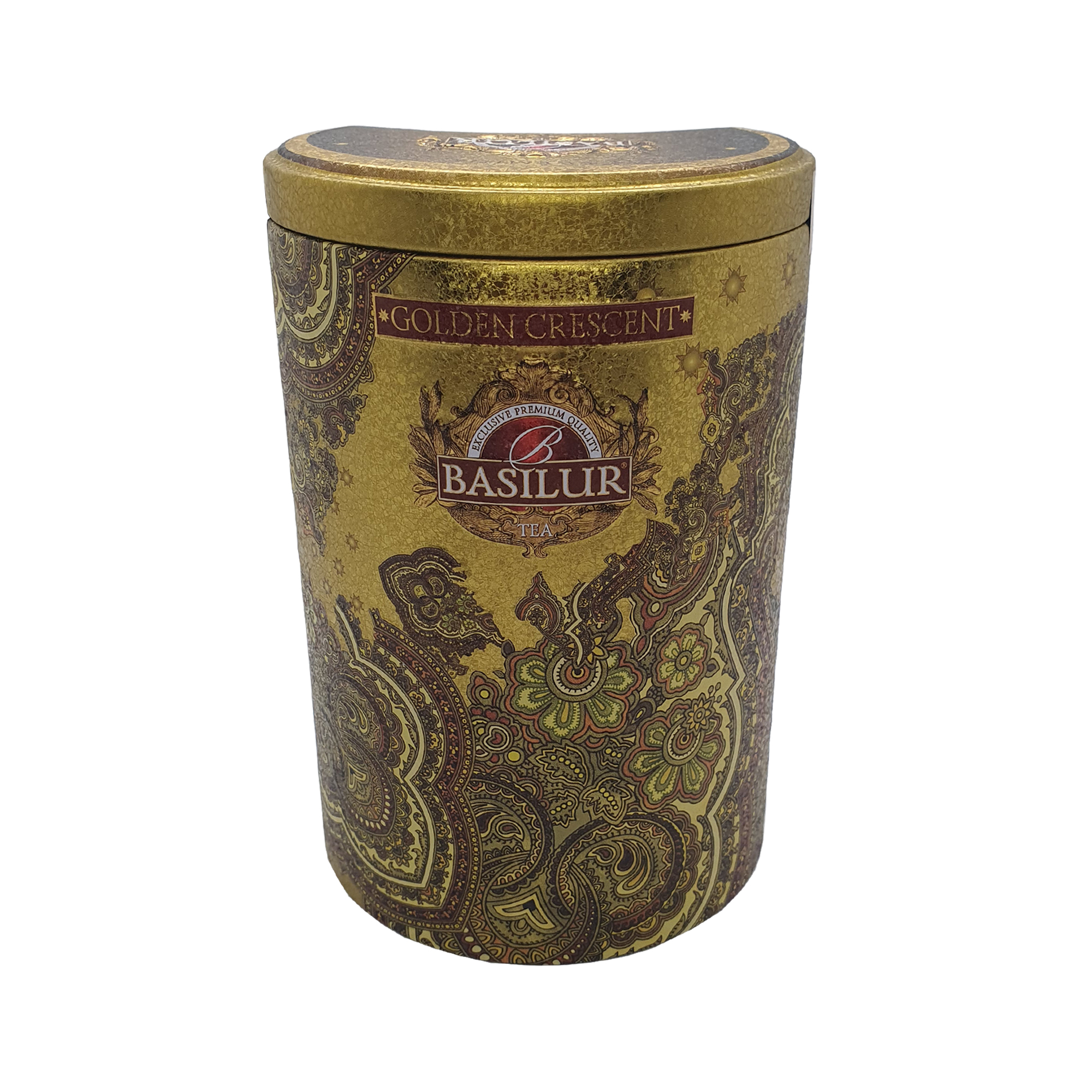 Basilur Oriental Golden Crescent Tin Caddy (100g)