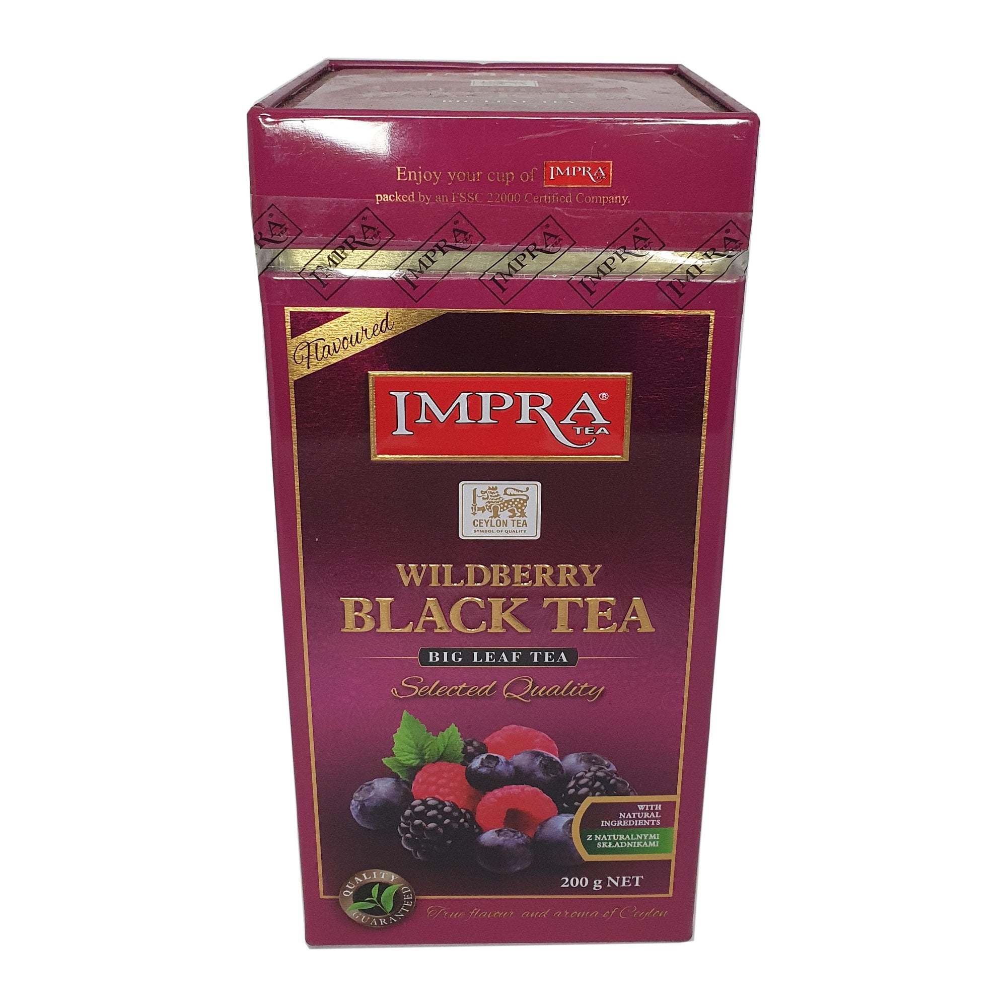 Impra Wildberry Big Leaf  Black Tea (200g) Meatal Caddy