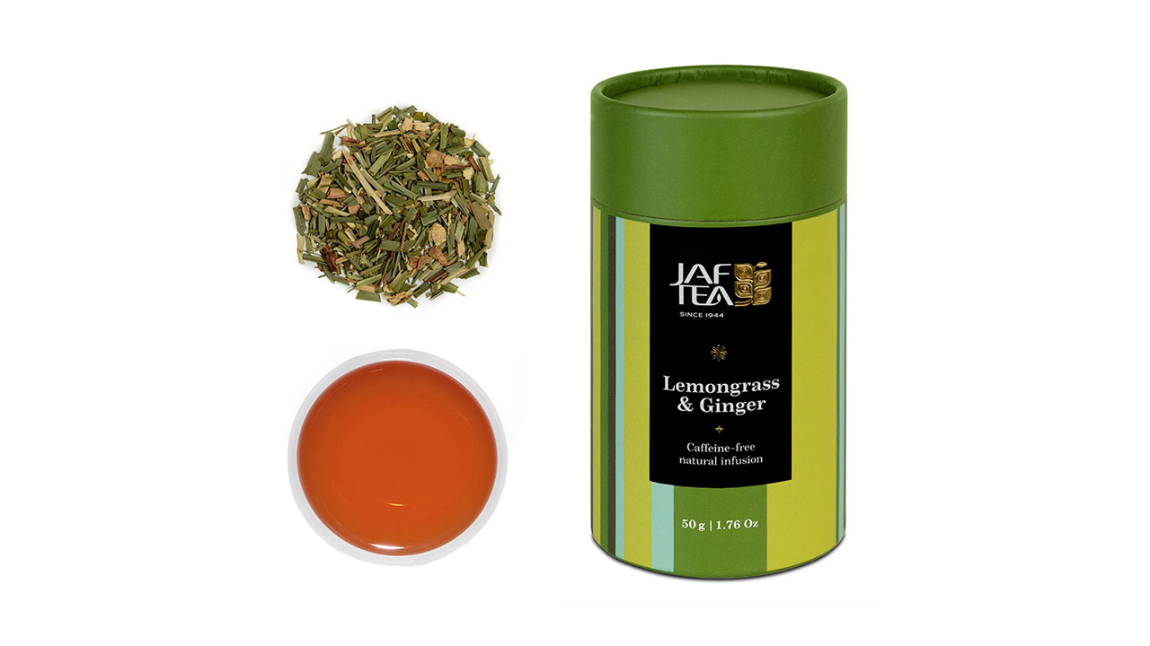 Jaf Tea Lemongrass & Ginger Leaf Tea Caddy (50g)