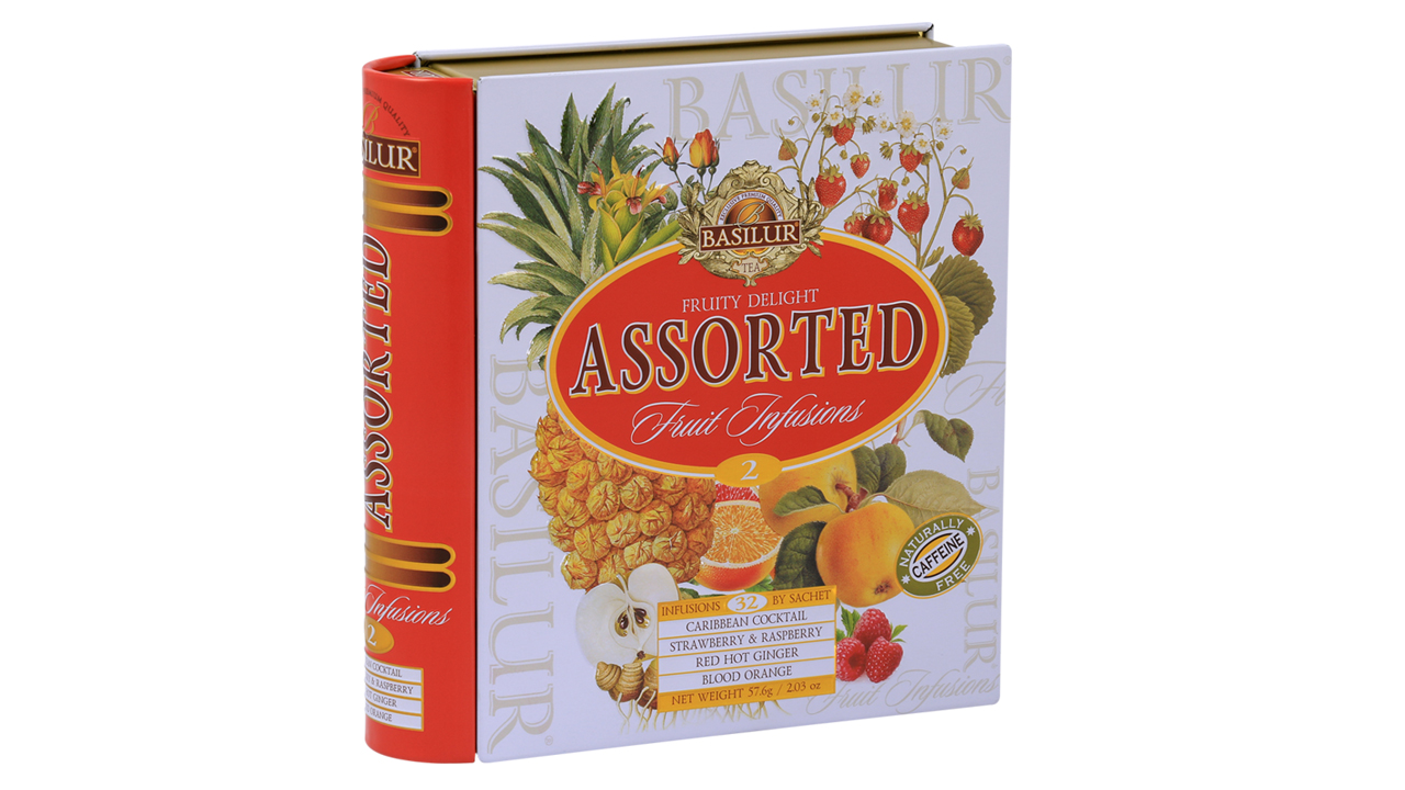 Basilur Tea Book "Fruit Infusions - Fruity Delight" (57.6g) 32 Tea Bags Caddy