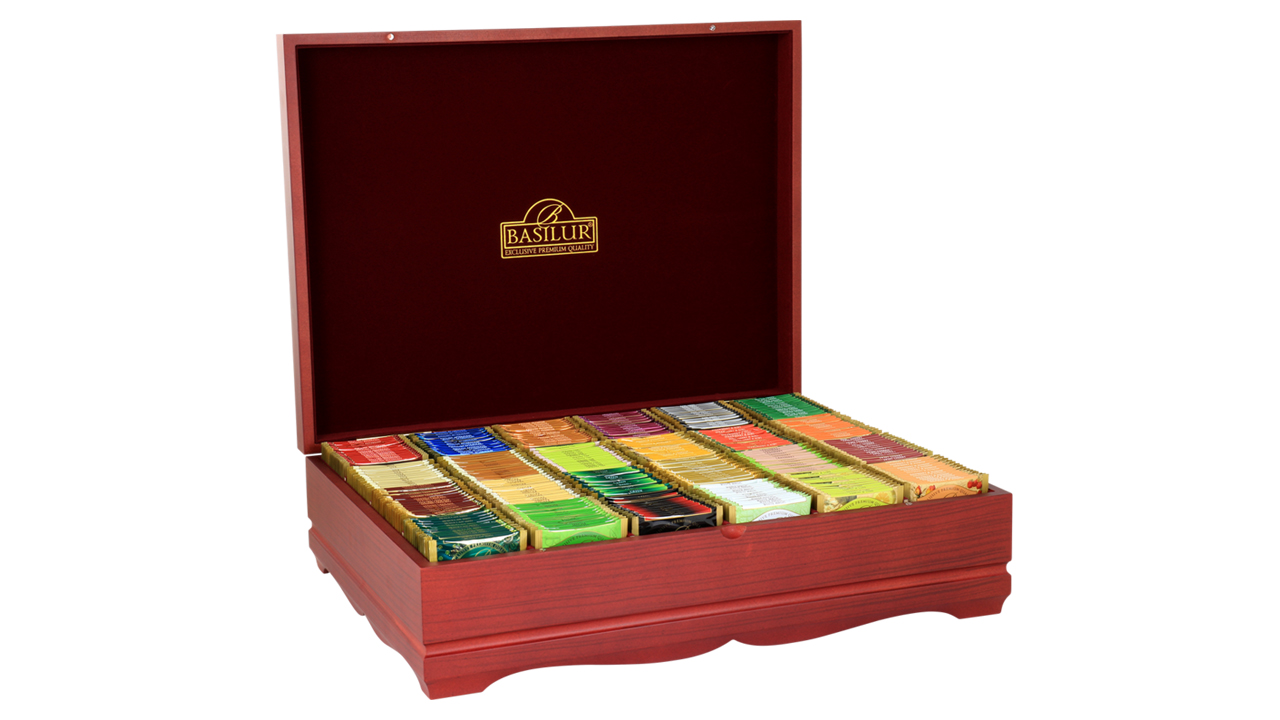 Basilur Executive Gifts Assorted 240 Tea Bag Wooden Presenter (450g)
