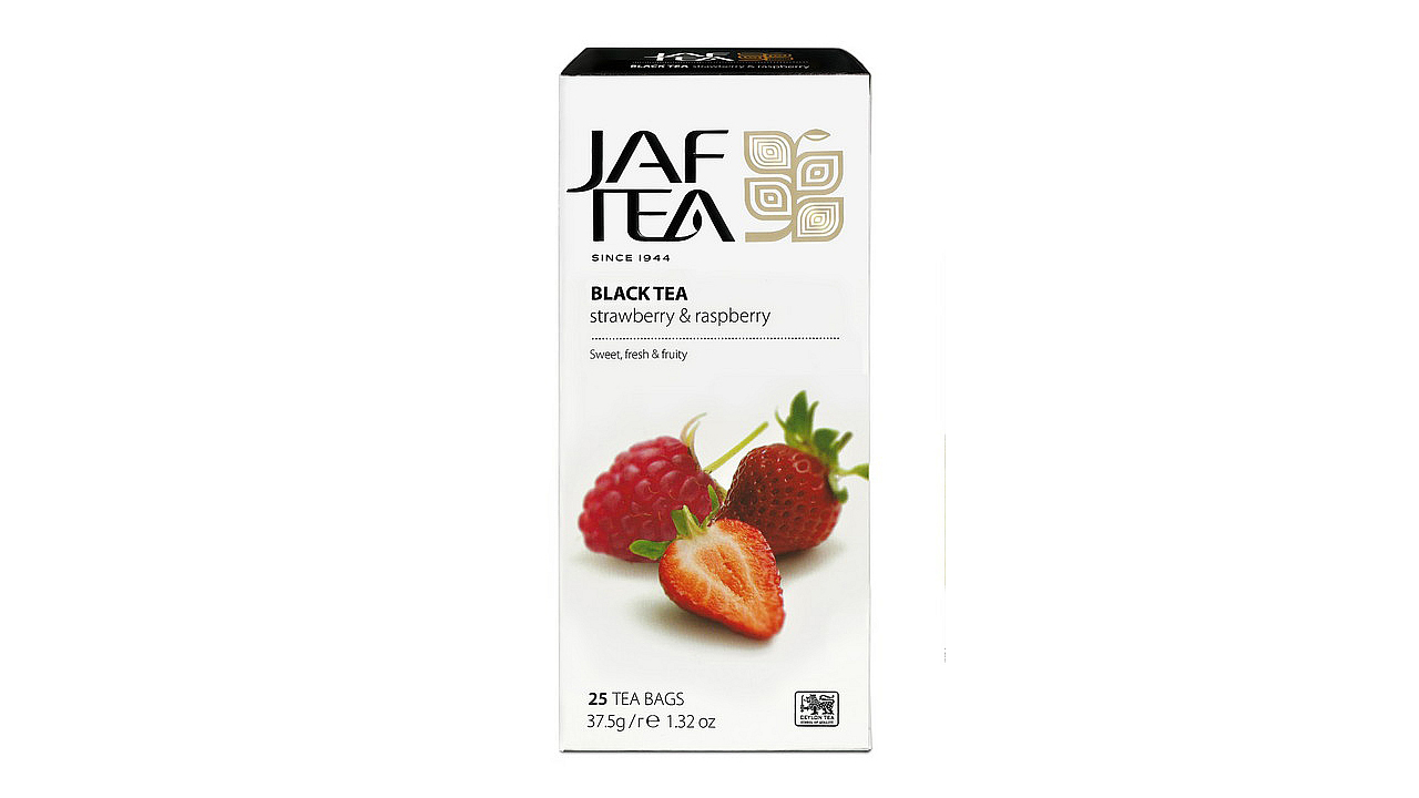 Jaf Tea Black Strawberry & Raspberry 20 Tea Bags