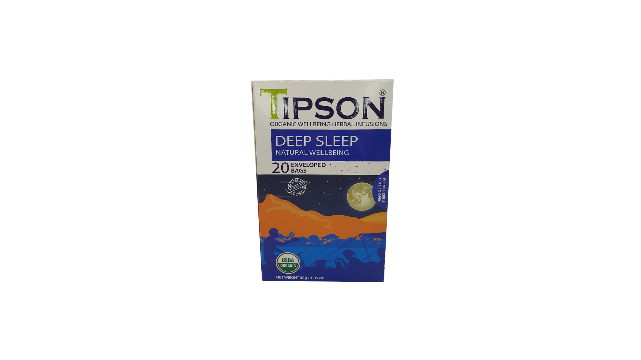 Tipson Organic Deep Sleep Natural Wellbeing (30g) 20 Enveloped Tea Bags