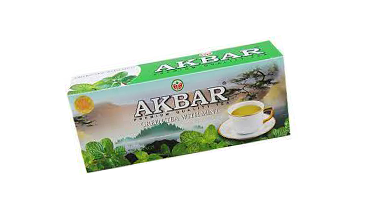 Akbar Green Tea with Mint (200g) 100 tea bags