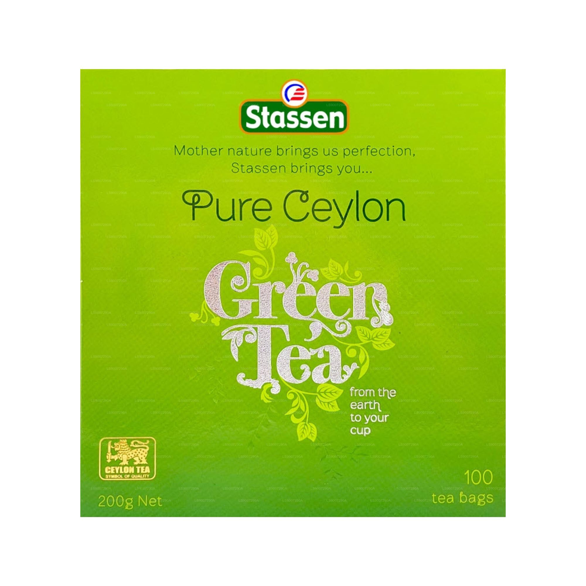 Stassen Pure Ceylon Green Tea (200g) 100 Tea Bags Pack Of 2