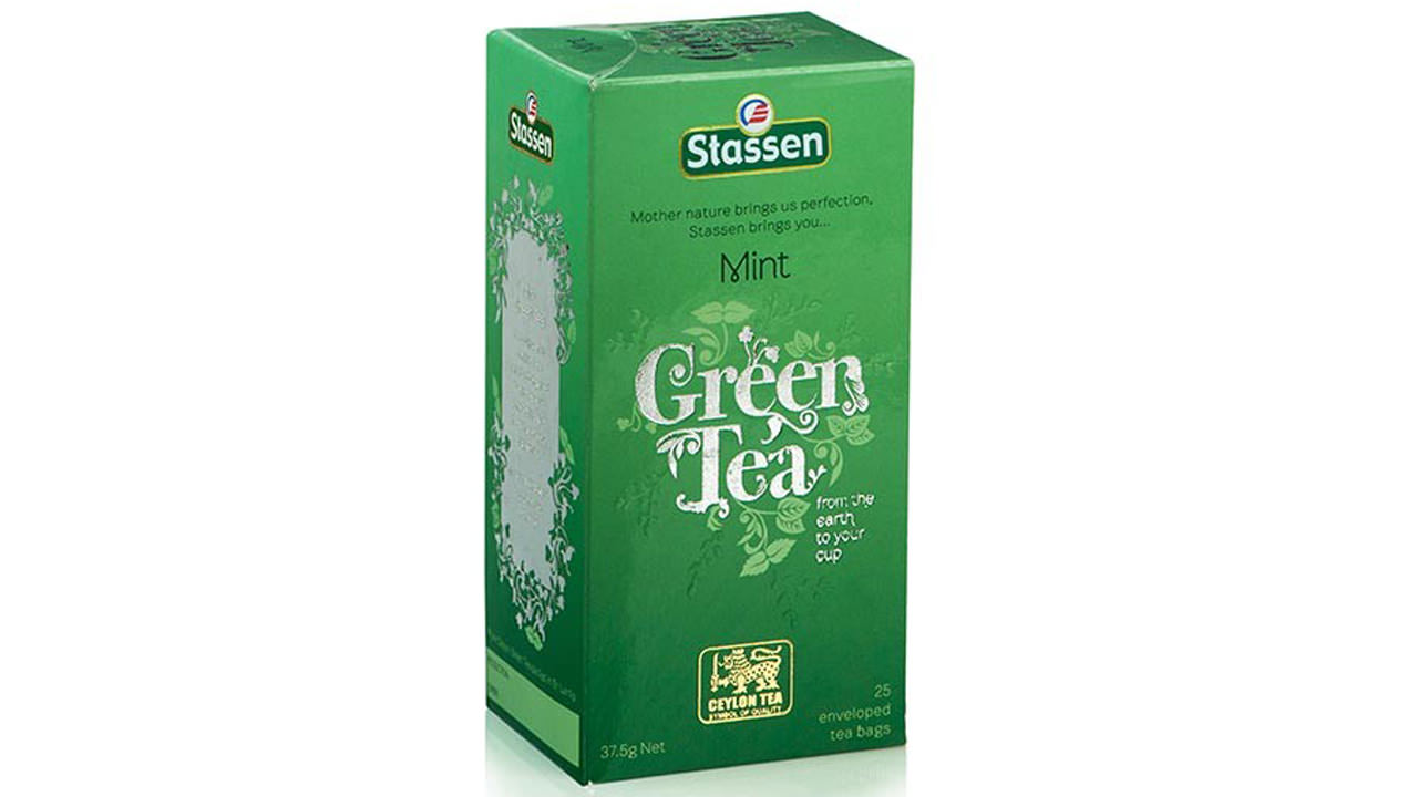 Stassen Mint Green Tea (37.5g) 25 Tea Bags Pack Of 4