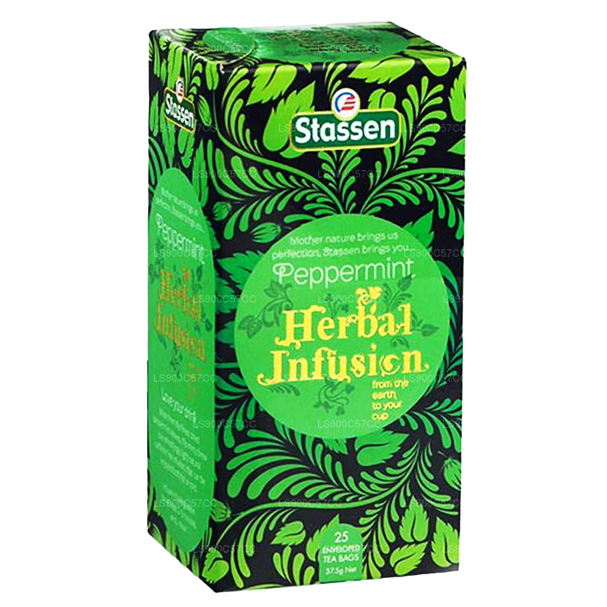 Stassen Peppermint Herbal Infusion Tea (37.5g) 25 Tea Bags Pack Of 4