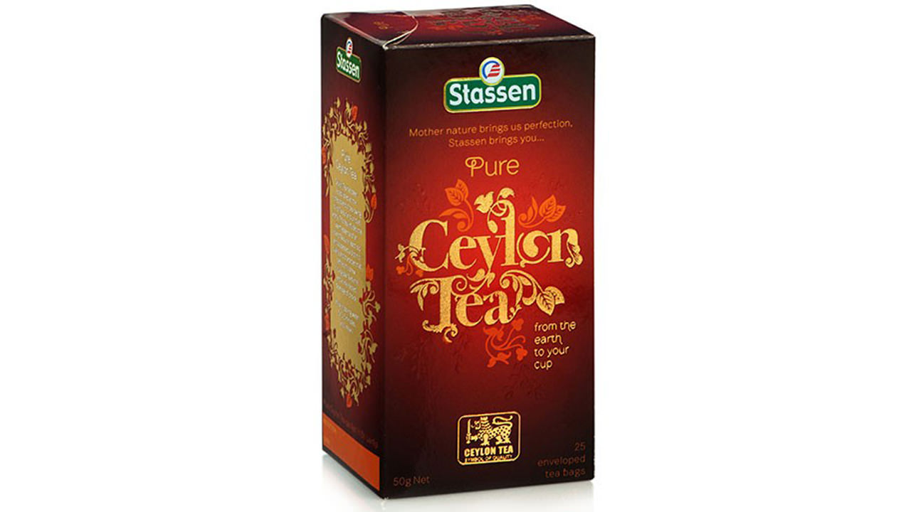 Stassen Pure Ceylon Black Tea (50g) 25 Tea Bags Pack Of 4