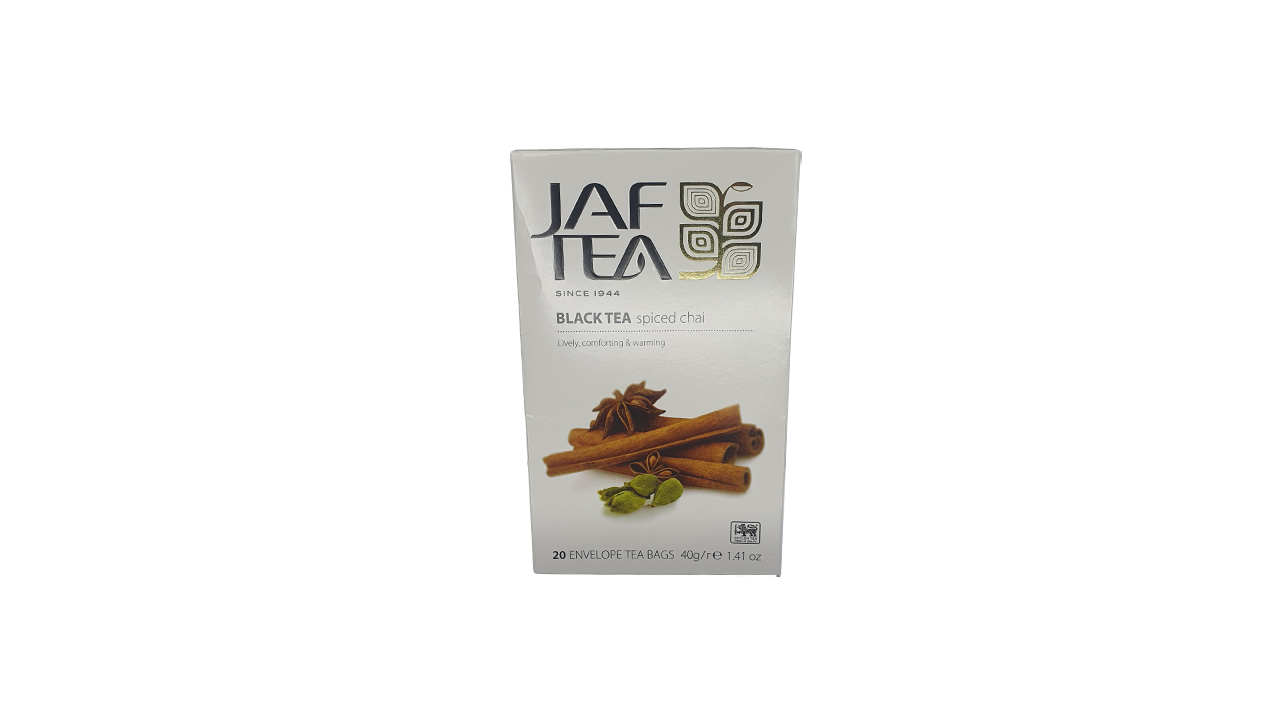 Jaf Tea Pure Spice Collection Black Tea Spiced Chai Foil Envelope Tea Bags (40g)