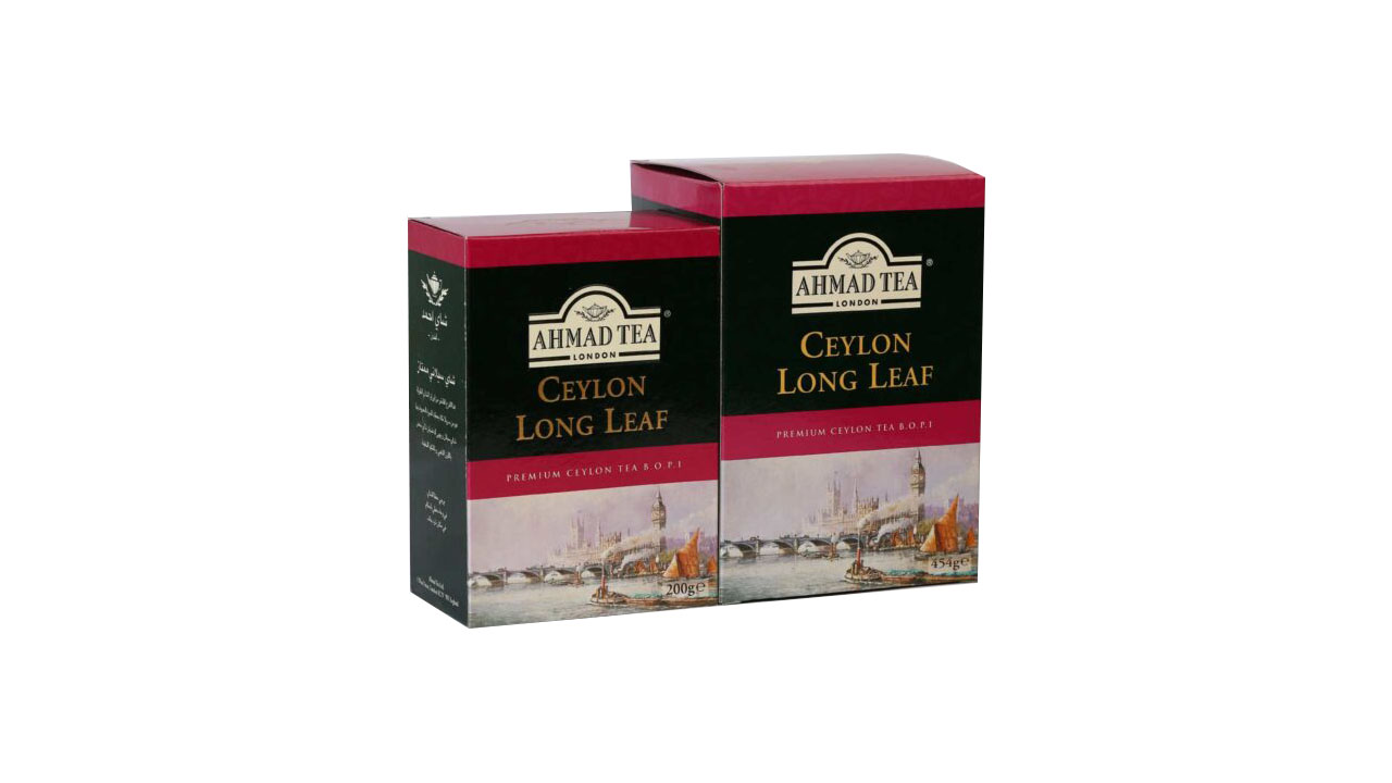 Ahmad Tea Ceylon Long Leaf Loose Tea Carton