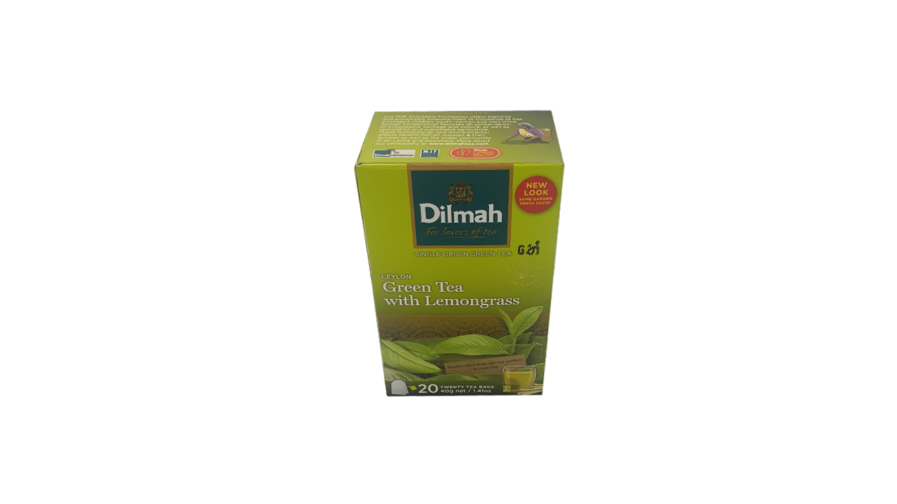 Dilmah Pure Ceylon Green Tea with Lemongrass Tea (40g) 20 Tea Bags