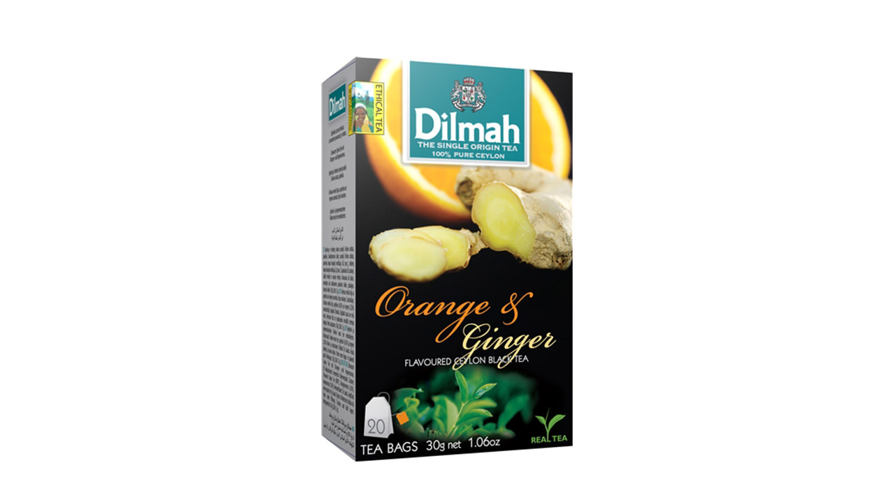 Dilmah Orange and Ginger Flavored Tea (30g) 20 Tea Bags