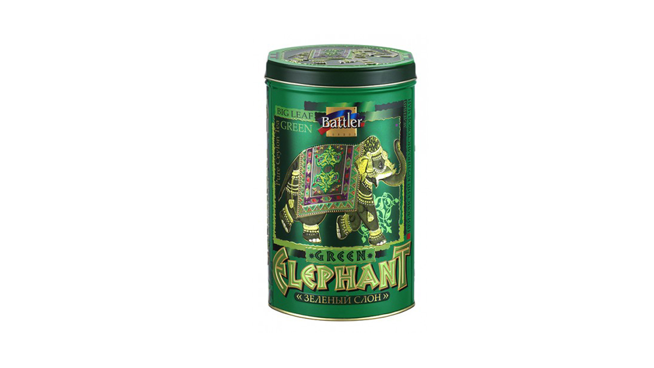 Battler Green Elephant (200g) Tin Caddy