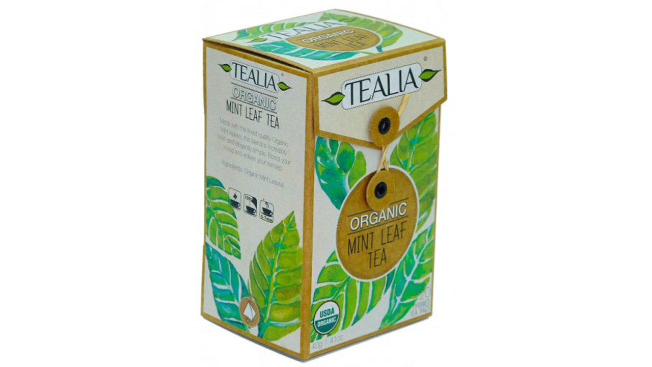 Tealia Organic Peppermint Leaf (40g) 20 Pyramid Tea Bags