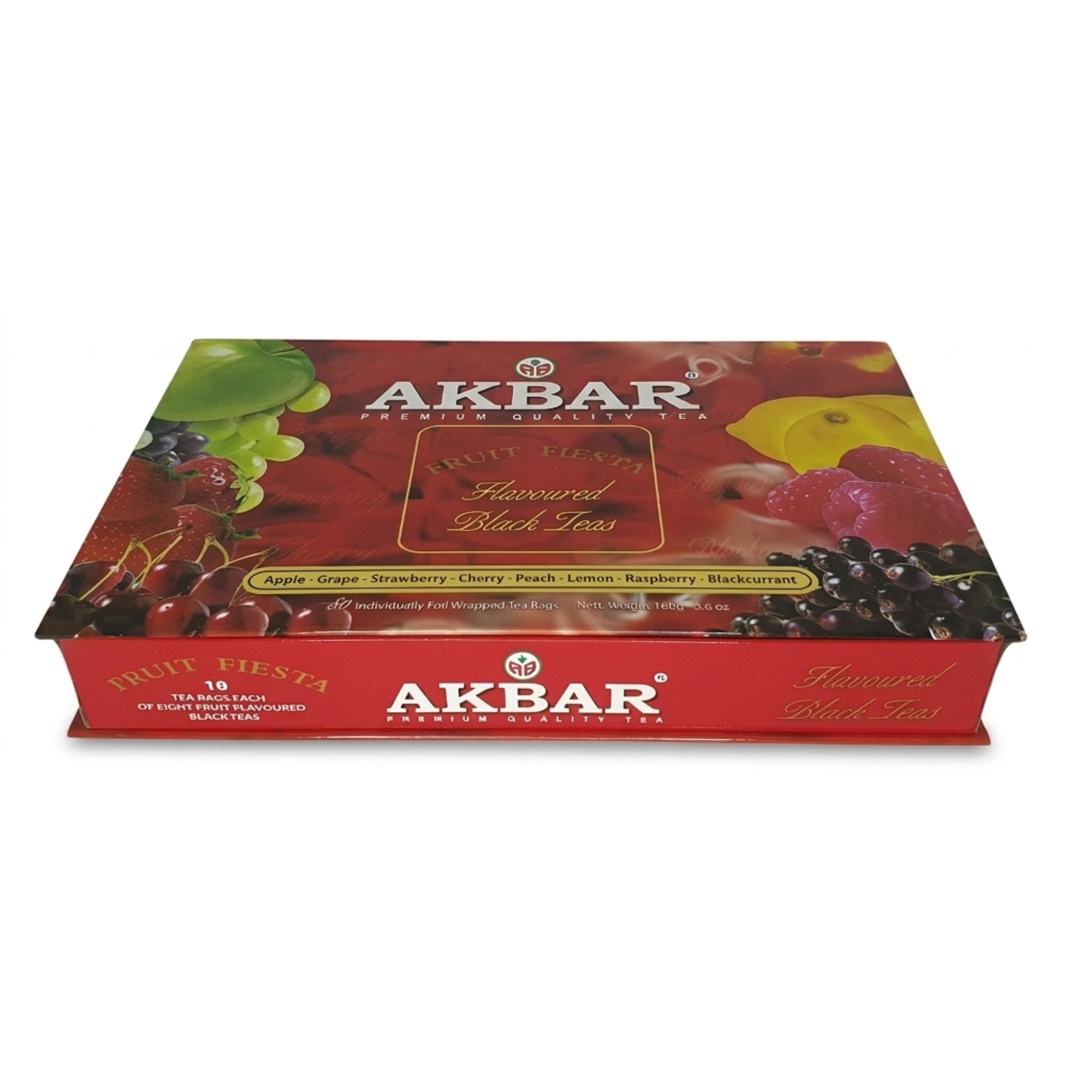 Akbar Fruit Fiesta Flavoured Black Tea Gift Box 80 Tea Bags (160g)