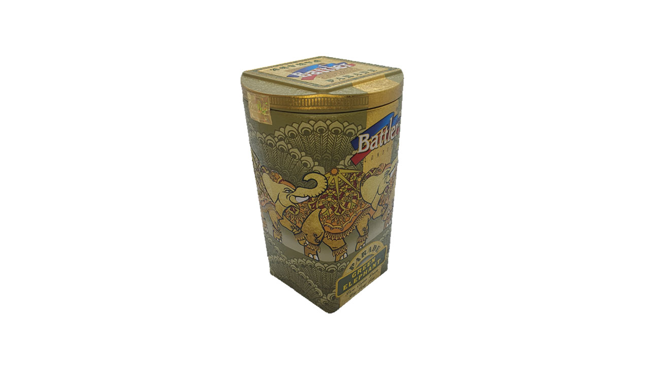 Battler Parade Green Elephant (100g) Tin Caddy