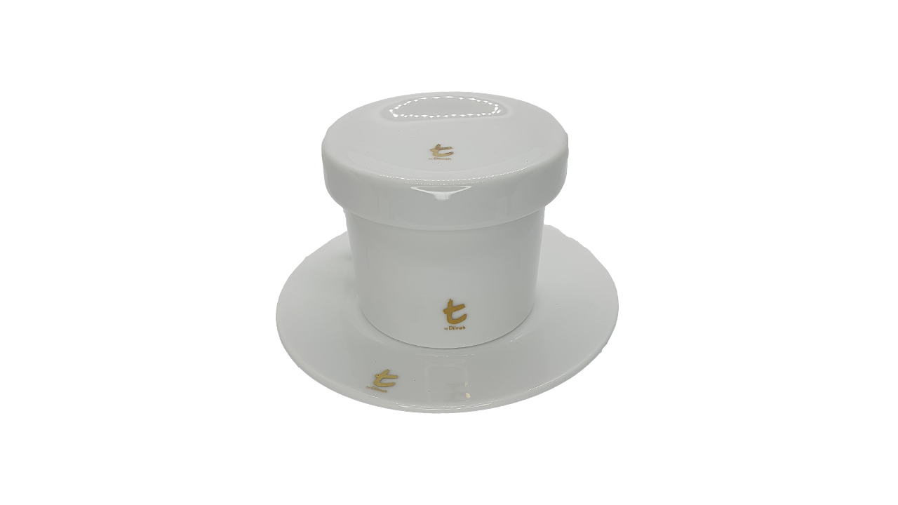 Dilmah Porcelain Tea Cup and Saucer with Lid