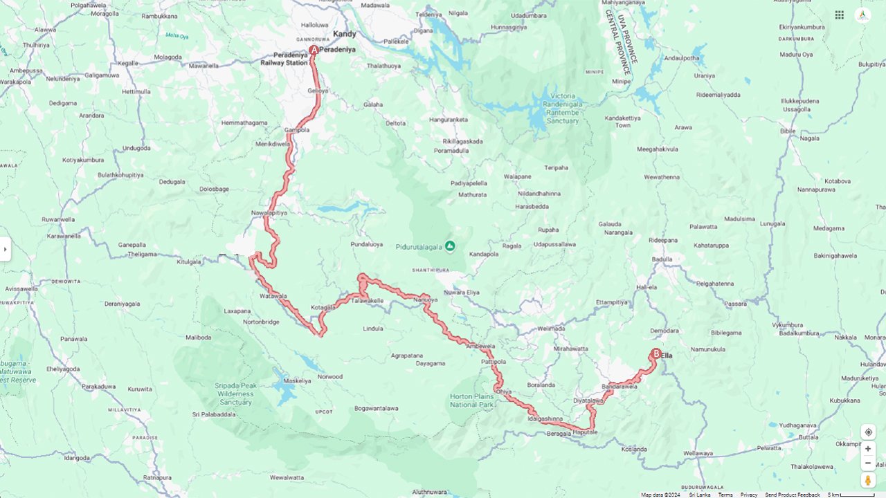 Peradeniya to Ella Train Tickets (Train № 1001 "Denuwara Menike")