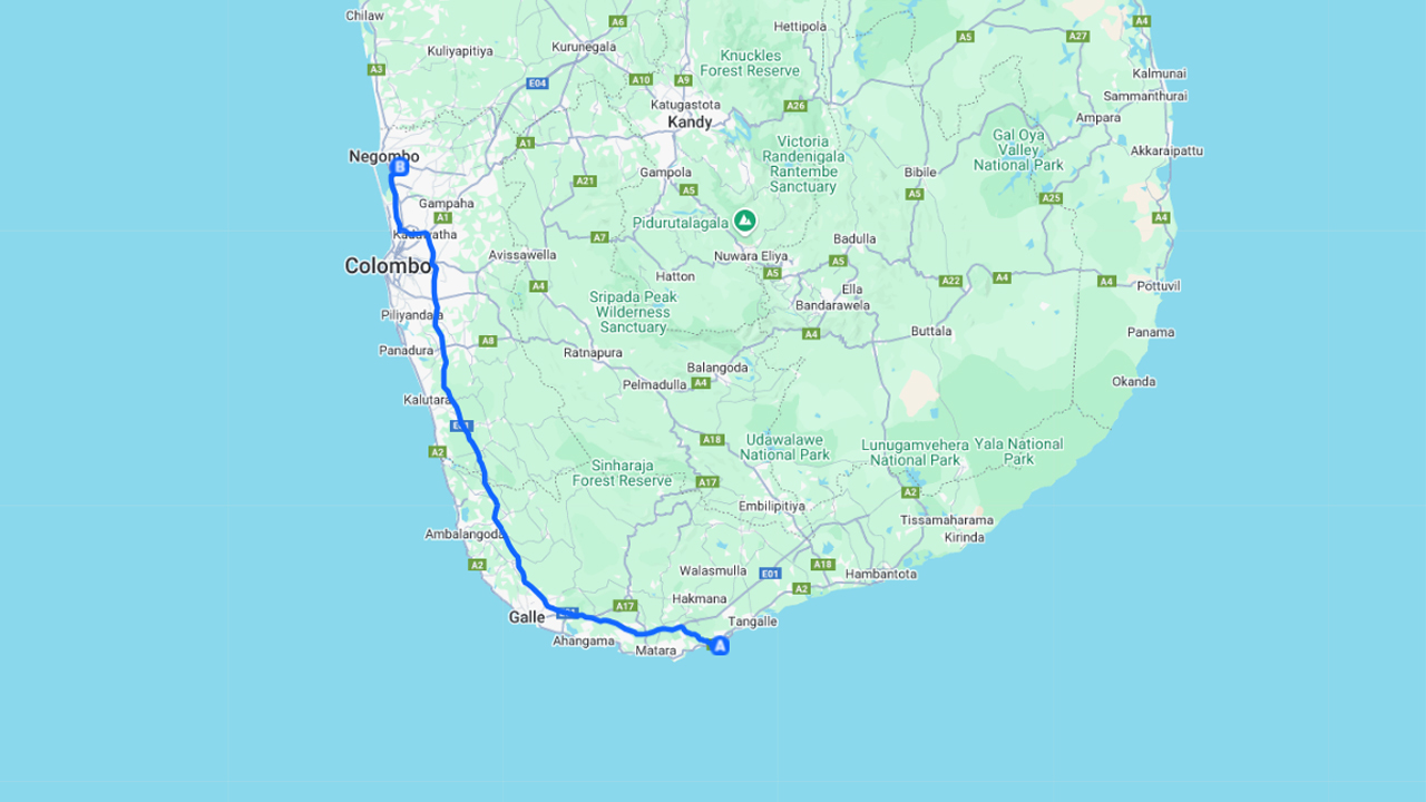 Hiriketiya City to Colombo Airport Private Transfer