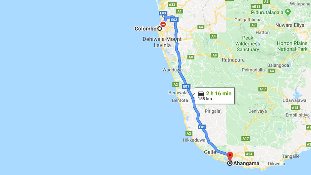 Kandy City to Ahangama City Private Transfer