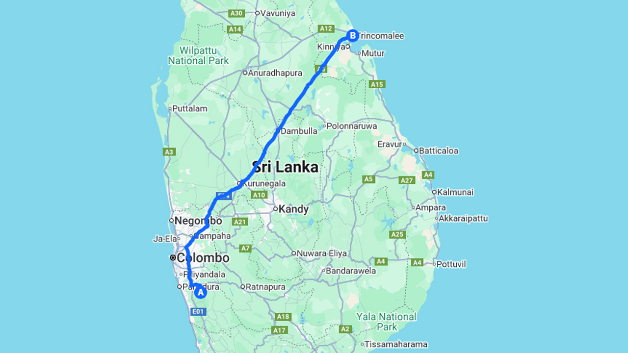 Yala City to Trincomalee City Private Transfer