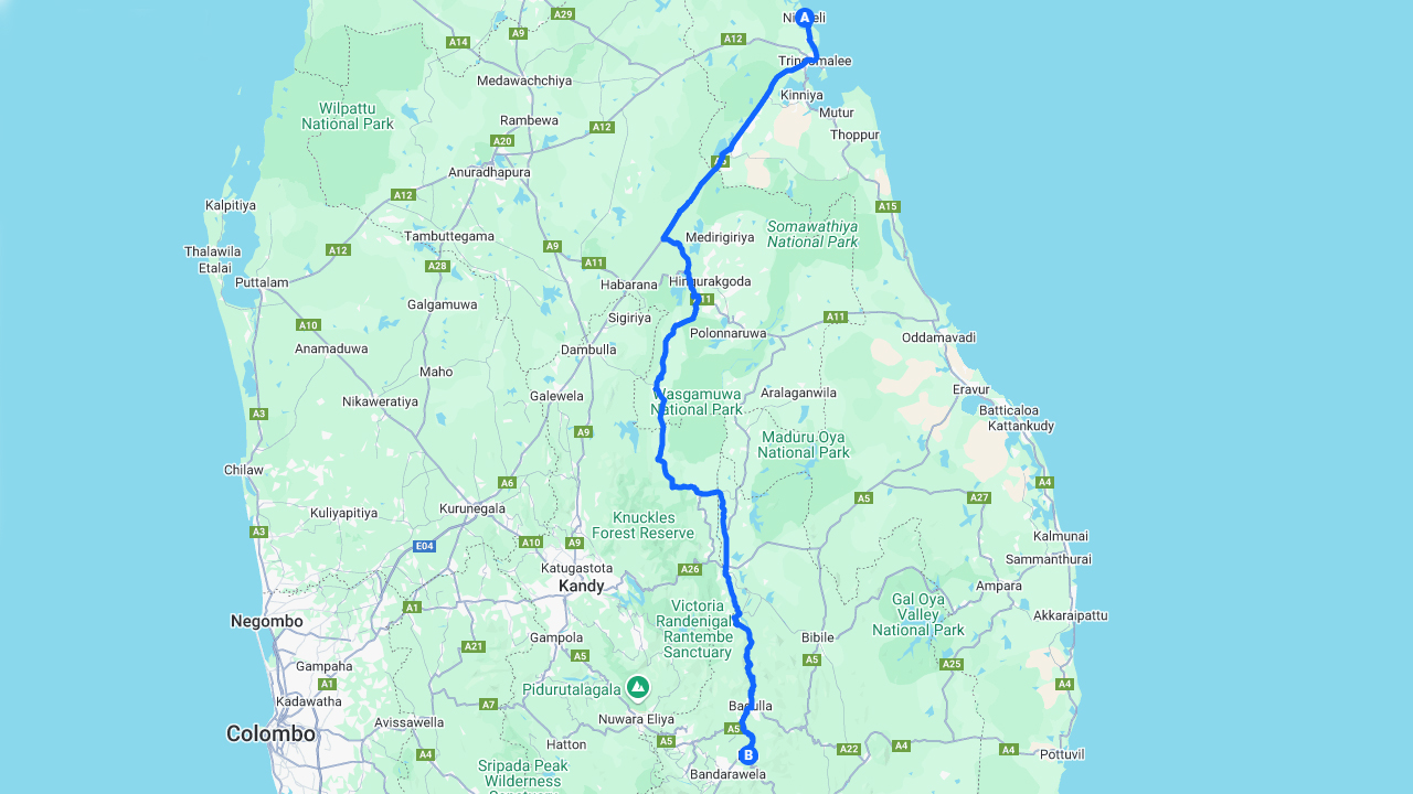Nilaveli City to Ella City Private Transfer