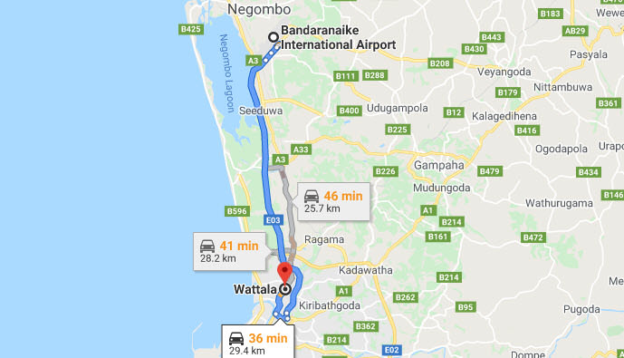 Transfer between Colombo (CMB) Airport and Pegasus Reef Hotel, Wattala City