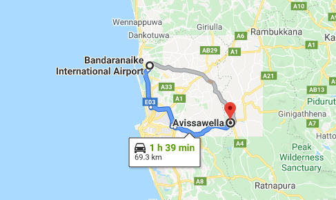Transfer between Colombo Airport (CMB) and Randiya Epiliyagoda Resort, Avissawella City