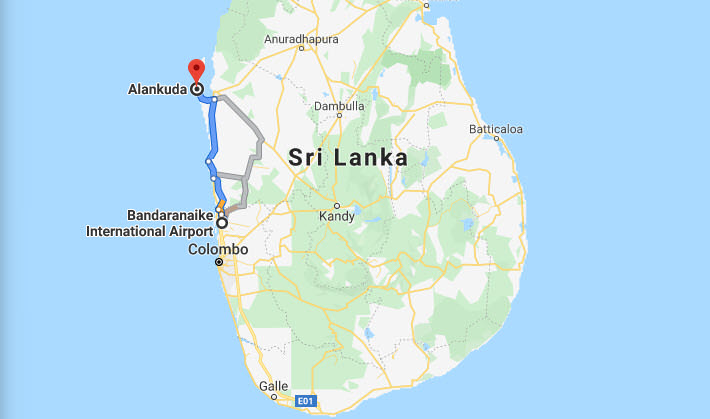 Transfer between Colombo Airport (CMB) and Roshanne Beach Resort, Alankuda City
