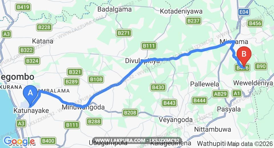 Colombo (CMB) Airport to Pamunuwatta City Private Transfer