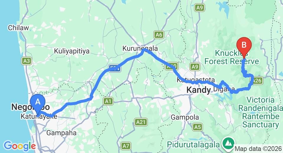 Colombo (CMB) Airport to Meemure City Private Transfer