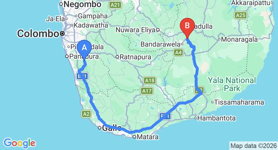 Yala City to Ella City Transfer