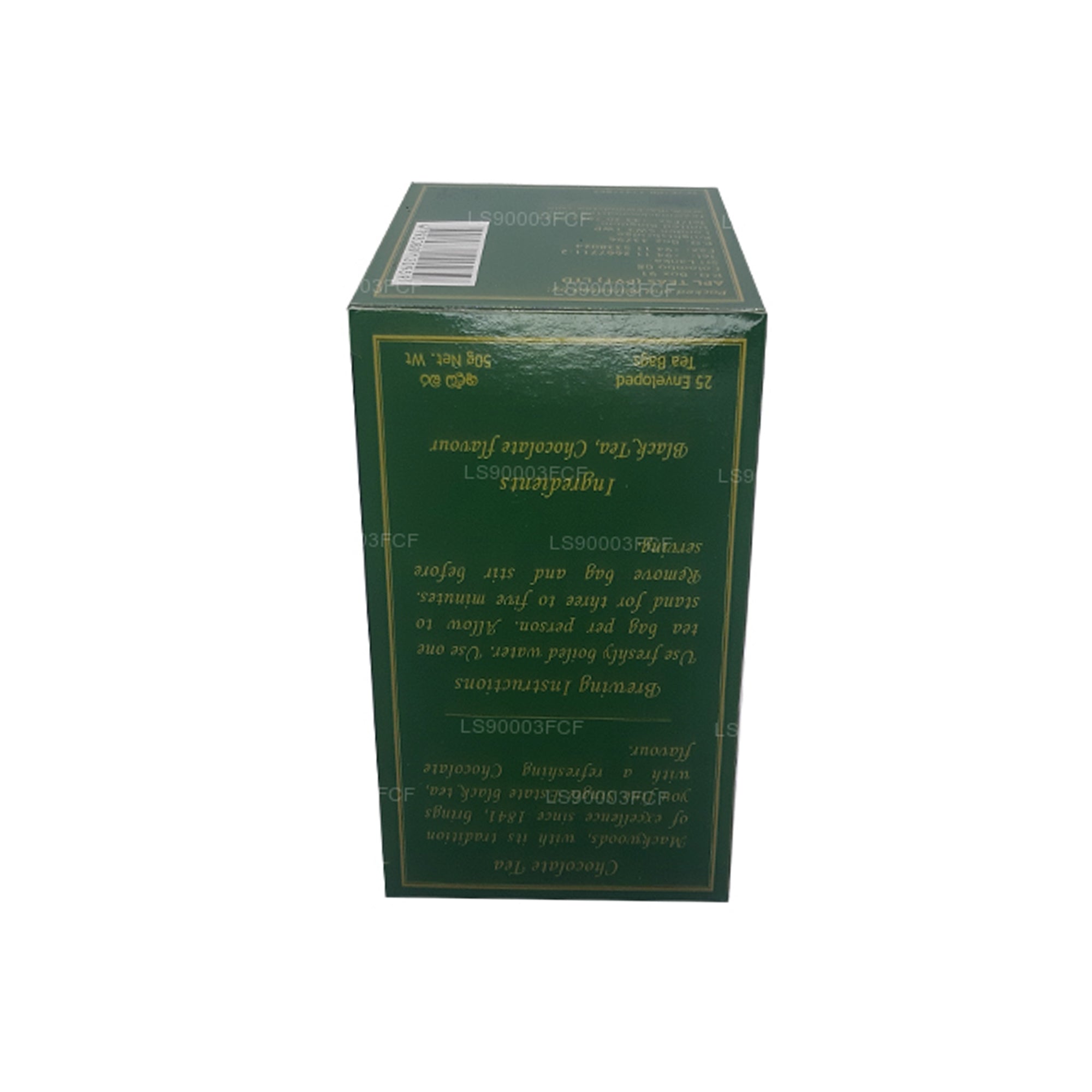 Mackwoods Single Estate Chocolate Flavoured Ceylon Black Tea (50g) 25 Tea Bags