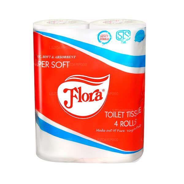 Flora Toilet Tissues Rolls 2 Ply 4 Pack